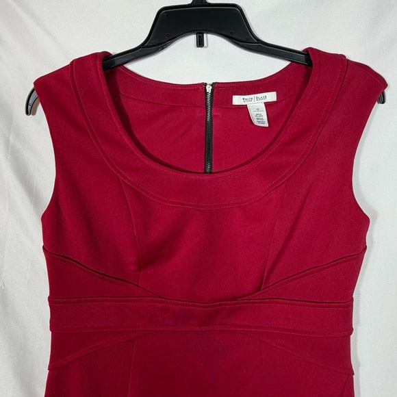 White House Black Market Red Sheath Dress W/Slimming Waist Detail, Size 12. NWOT - Picture 4 of 13